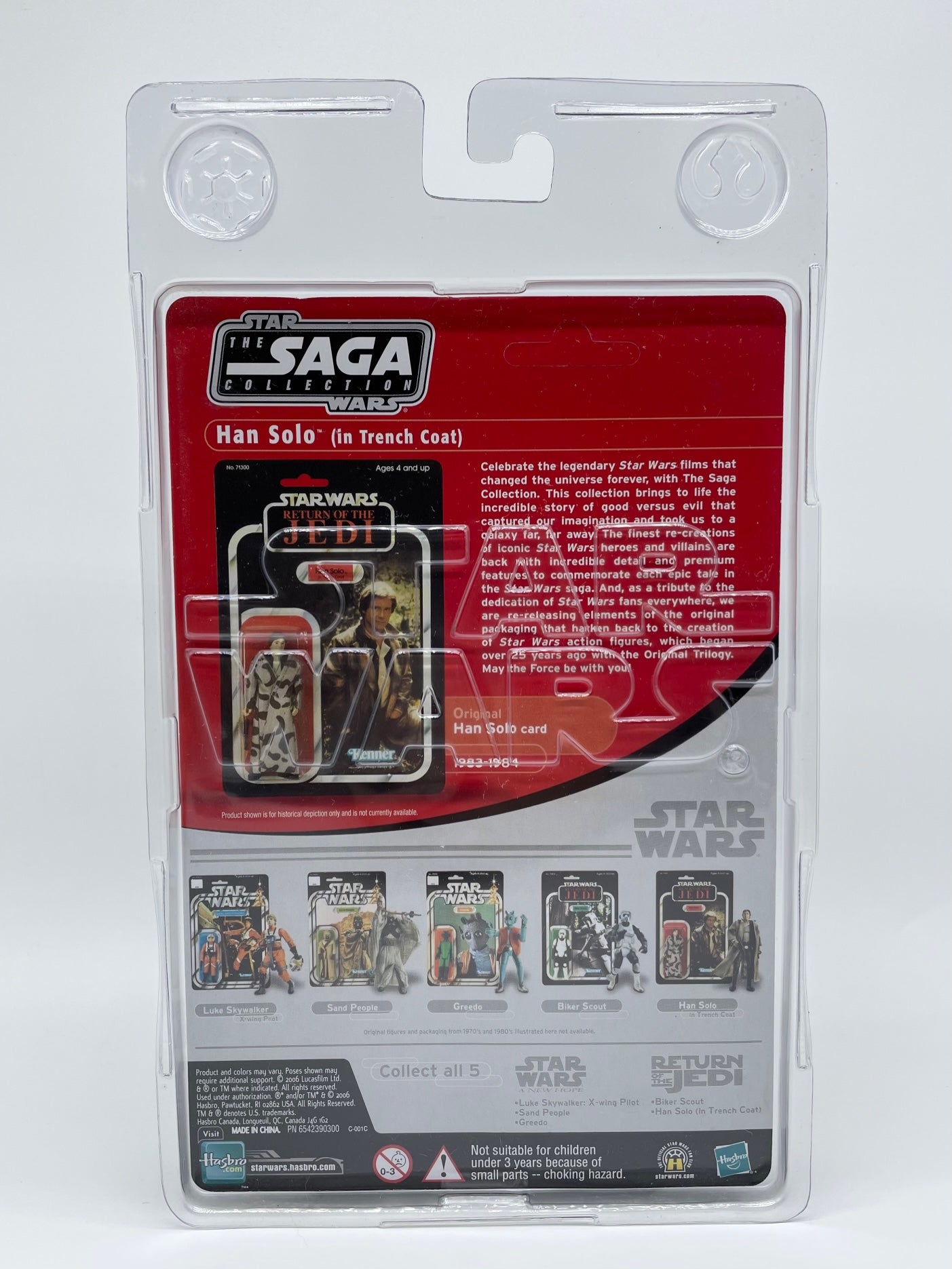 Saga Collection Trenchcoat Han Solo Figure, Hasbro 2006